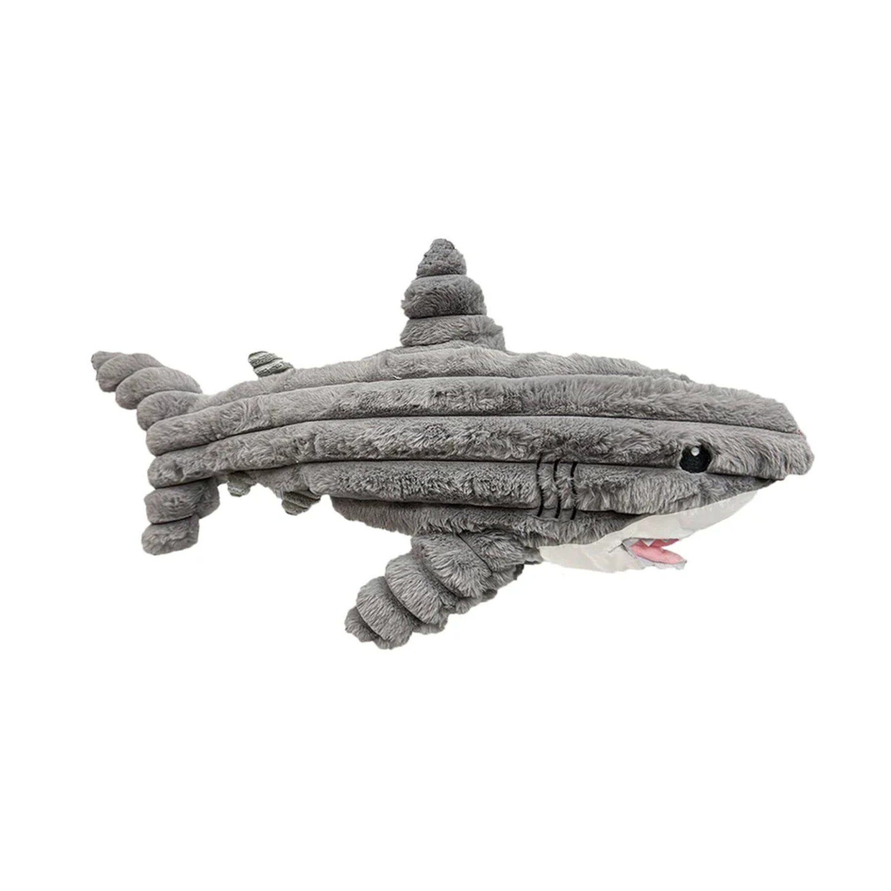 Petlou Great White Shark Plush Dog Toy, Grey, Giant: 36-in