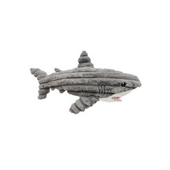 Petlou Great White Shark Plush Dog Toy, Grey, Large: 26-in