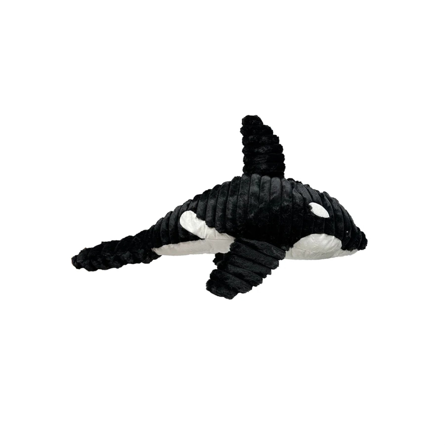Petlou Orca Plush Dog Toy, Black, Large: 26-in