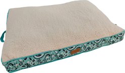 Wrangler Rectangle Sherpa Mat Dog Bed, Navy, Medium