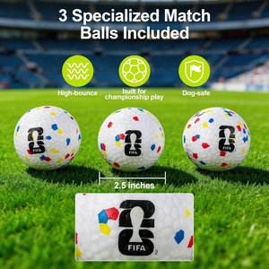 FIFA Pro Throw Automatic Ball Training Launcher Dog Toy, Green, 11.2 x 11.2 x 12-in