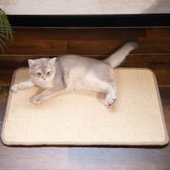 CheerPals Sisal Mat Cat Scratching Pad with Velcro Strap, White slide 2 of 9