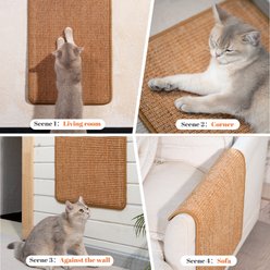 CheerPals Sisal Mat Cat Scratching Pad with Velcro Strap, Brown slide 2 of 9
