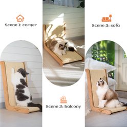 CheerPals Indoor Sisal 22.5-in Modern Cat Scratcher, Large, Brown slide 2 of 7
