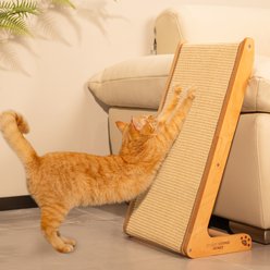 CheerPals Sisal L-Shape 24.8-in Modern Cat Scratcher Ramp, Brown, Medium
