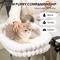 Show in main carousel: CheerPals Plush & Grids Design Double-Layer Foldable Cat Desk Bed, White, Large: 24 x 15-in slide 2 of 10