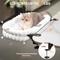 Show in main carousel: CheerPals Plush & Grids Design Double-Layer Foldable Cat Desk Bed, White, Large: 24 x 15-in slide 7 of 10