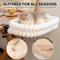 Show in main carousel: CheerPals Plush & Grids Design Double-Layer Foldable Cat Desk Bed, White, Large: 24 x 15-in slide 3 of 10