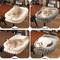 Show in main carousel: CheerPals Plush & Grids Design Double-Layer Foldable Cat Desk Bed, White, Large: 24 x 15-in slide 8 of 10