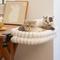 Show in main carousel: CheerPals Plush & Grids Design Double-Layer Foldable Cat Desk Bed, White, Large: 24 x 15-in slide 9 of 10