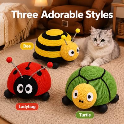 Pet Bee Rope NONOPETS Cute Bee Fun Sisal Rope Scratcher Cat Toy, Yellow, 14 x 8-in ...
