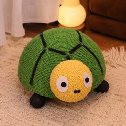 NonoPets Adorable Turtle Durable Sisal Rope Scratcher Cat Toy, Green, 14 x 8-in