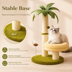 NonoPets Palm Tree Cat Tower Tropical Cat Scratching Post & Cozy Lounge, Large slide 2 of 8