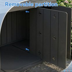 PLAYRANK Concealed Multifunctional Outdoor Cat House, 37.29 x 20 x 22.37-in, Black slide 2 of 6