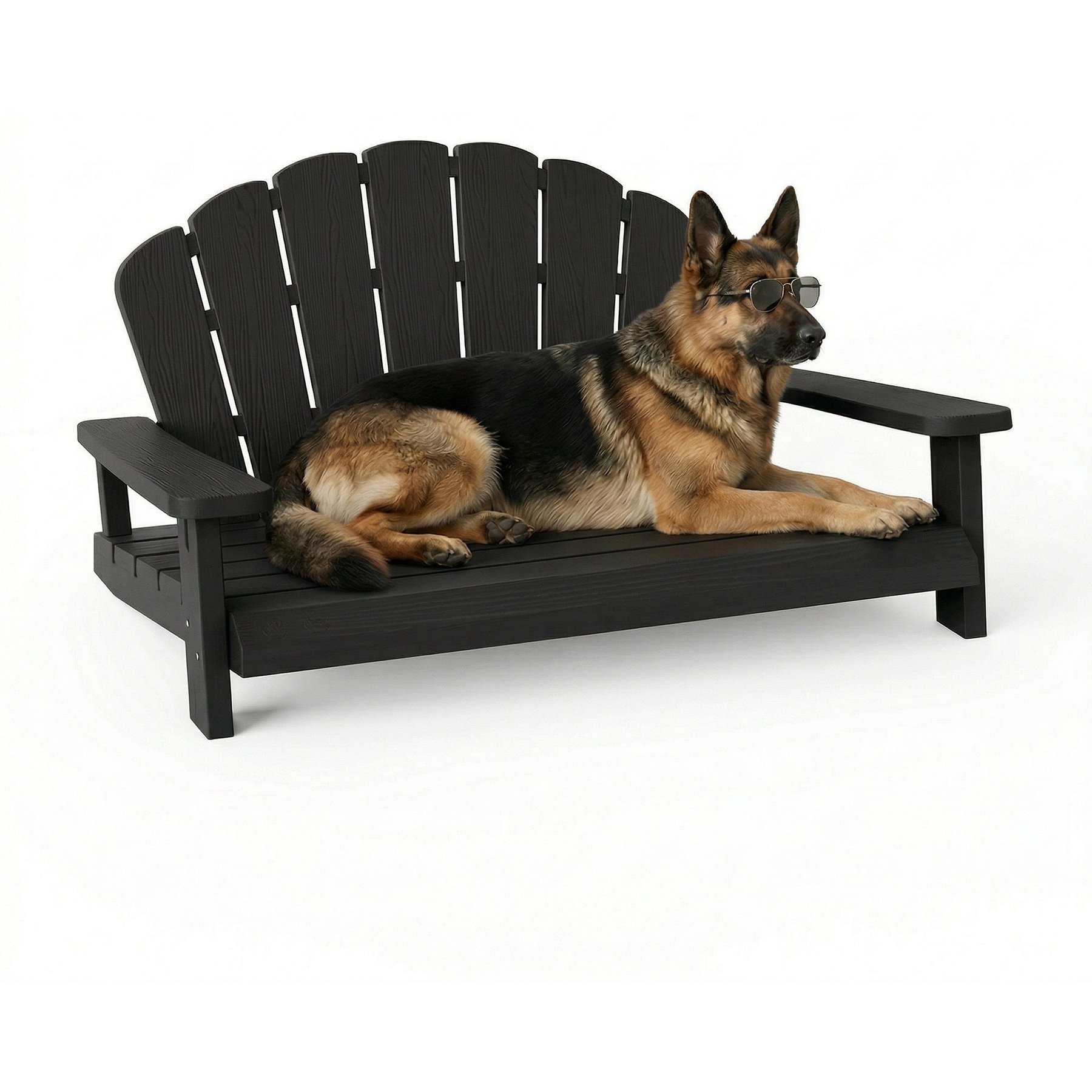 drato Beach Chair Outdoor Furniture Style Sofa Dog Bed, 40.24 x 30.08 x 20.04-in, Black