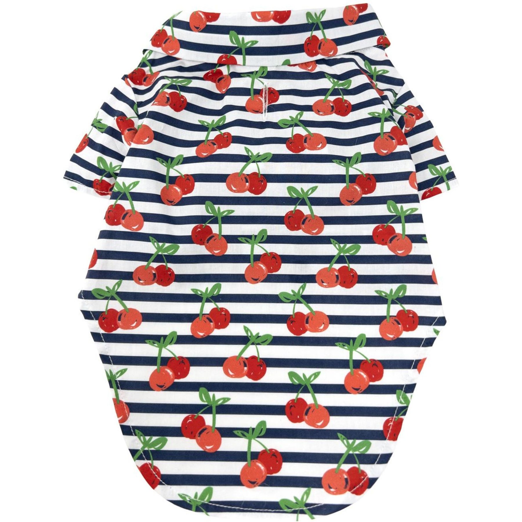 Doggie Design Hawaiian Dog Camp Shirt, XX-Large, Cherry Stripe