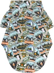 Doggie Design Hawaiian Dog Camp Shirt, Large, Camping Adventure