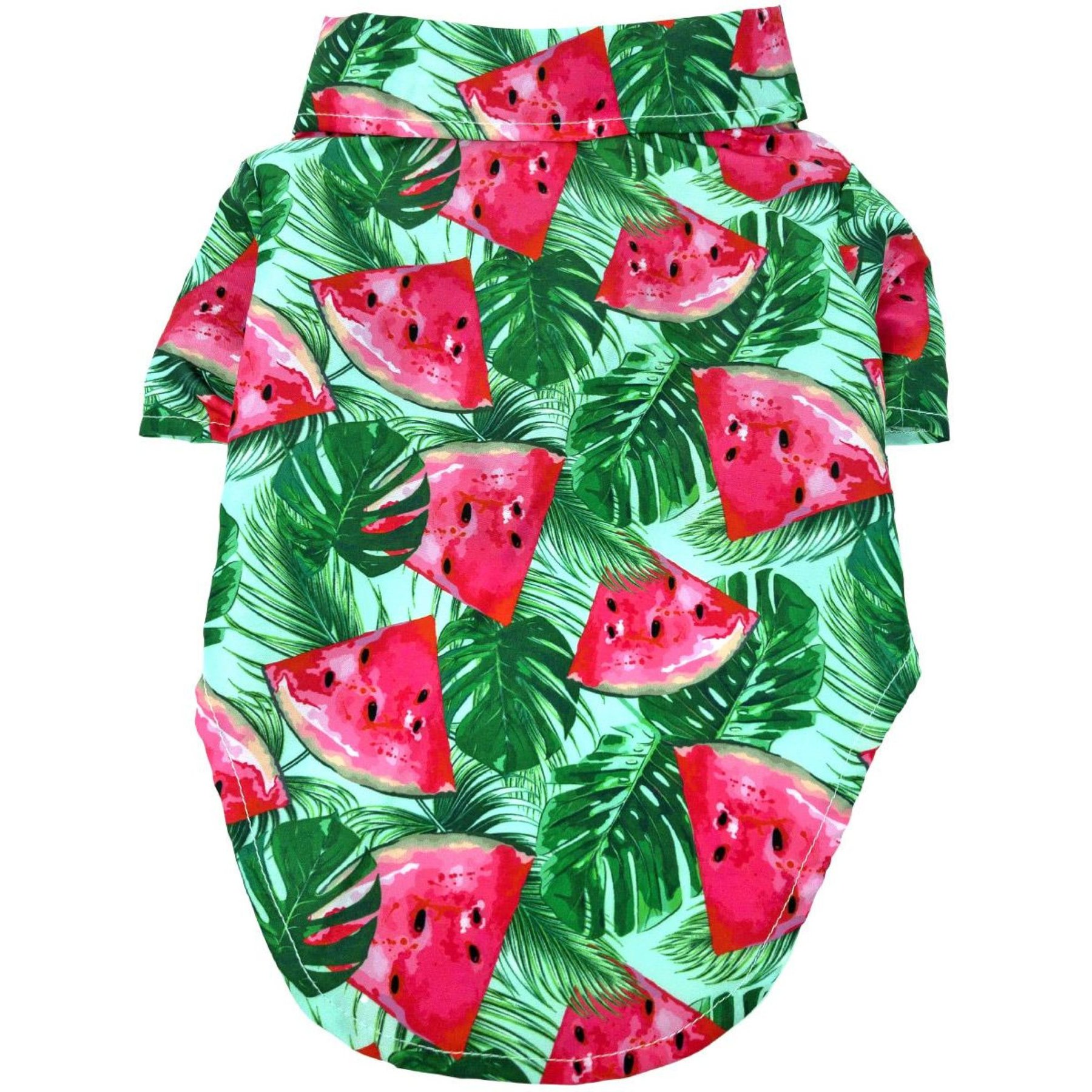 Doggie Design Hawaiian Dog Camp Shirt, X-Large, Juicy Watermelon