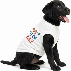 Doggie Design Happy 4th of July Dog Shirt, White, X-Small slide 2 of 4