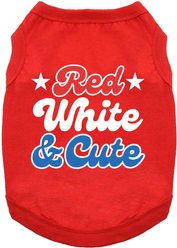 Doggie Design Red White & Cute Dog Shirt, Red, XXX-Large