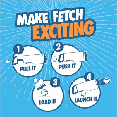 Show full view: Chuckit! Ultra Cannon Dog Launchers Toy with 4 Balls, Multicolor, Medium slide 5 of 9