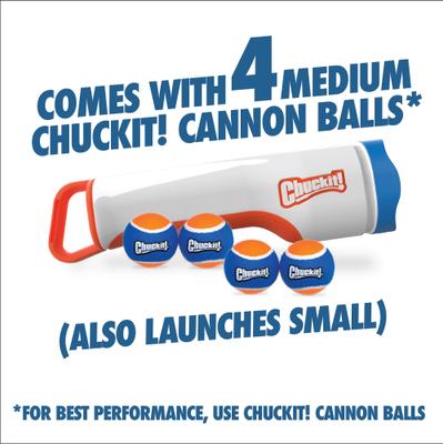 Show full view: Chuckit! Ultra Cannon Dog Launchers Toy with 4 Balls, Multicolor, Medium slide 6 of 9