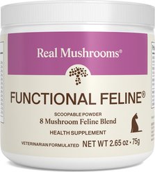 Real Mushrooms Functional Feline Immune Support Mushroom Flavored Powder Supplement for Cats, 2.65-oz jar