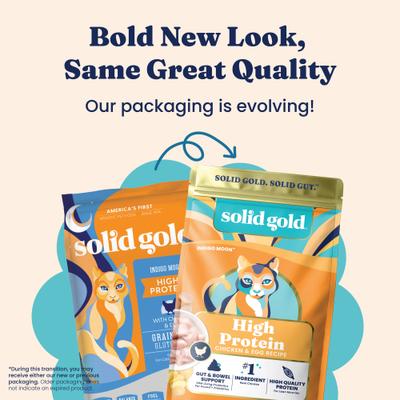 Show full view: Solid Gold High Protein Real Chicken & Eggs Grain-Free Dry Cat Food, 3-lb bag slide 3 of 11