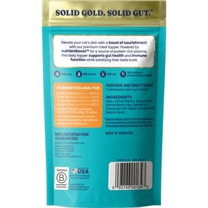 Solid Gold Gut Health Grain-Free Nutrient Absorption & Digestion Cat Food Topper, 16-oz bag