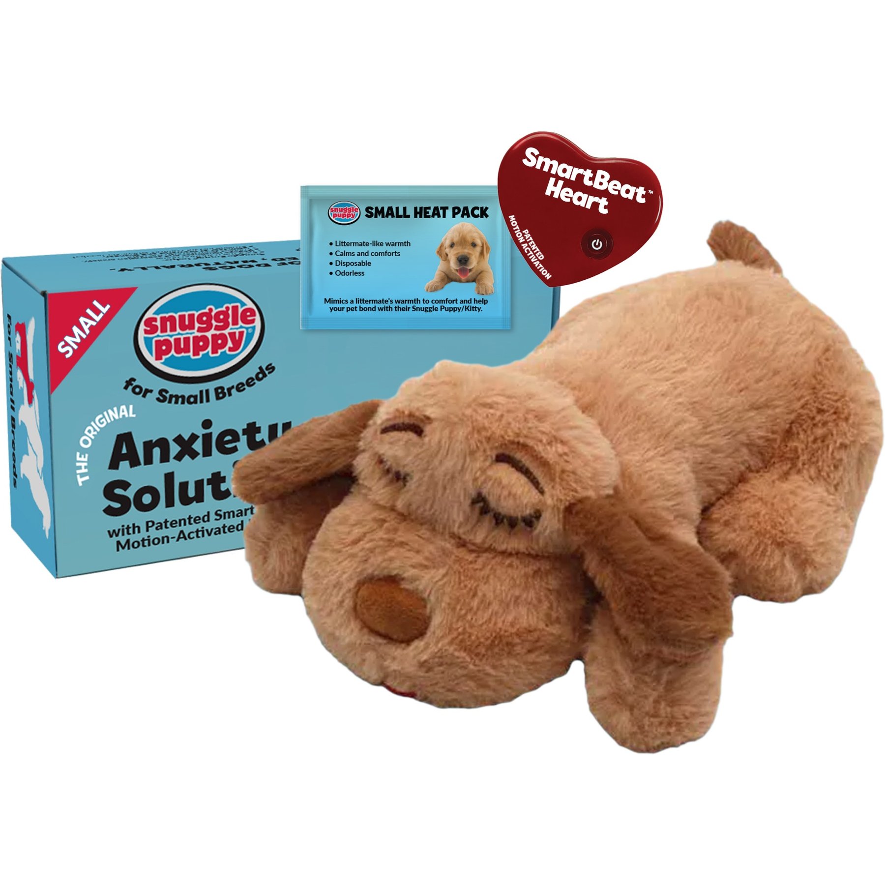 Snuggle Puppy Small Breeds Plush Dog Toy, Biscuit