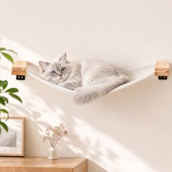 FUKUMARU 34-in Wall-Mounted Cat Window Perch, Beige