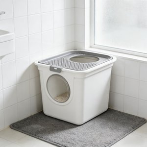 Out of Stock - FEANDREA Furniture Style Cat Litter Box Enclosure with  Storage, Snow White, 52.1-in - Chewy.com