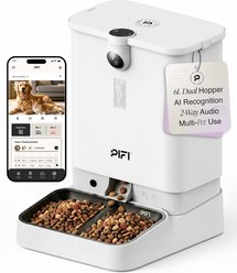 PiFi Smart Portion Control WiFi 5G & 2.4G Dual Bin Automatic Dog Multi Feeder, White, 6-liter, Modern Slim slide 1 of 9