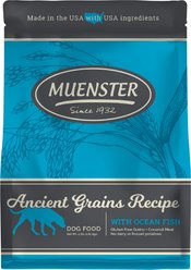 Muenster Ancient Grains All Life Stages Chicken-Free Ocean Fish Dry Dog Food, 4-lb bag