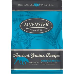 Muenster Ancient Grains All Life Stages Chicken-Free Ocean Fish Dry Dog Food, 4-lb bag