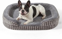 MIXJOY Orthopedic Bolster Dog Sofa Bed, Dark Gray, Small