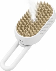 Uno Purr Steam Cat Grooming Brush, White