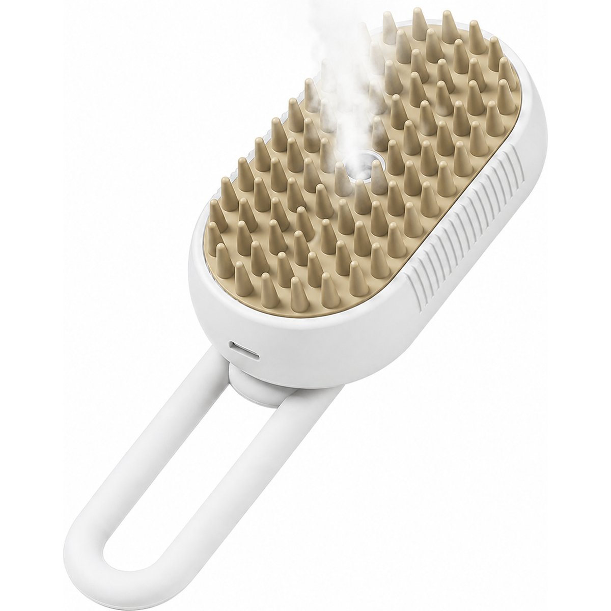 Uno Purr Steam Cat Grooming Brush, White