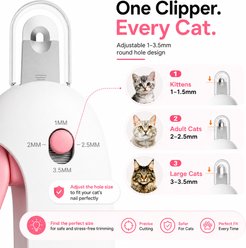 Uno Purr Round-Hole Adjustable Cat Nail Clipper, Pink slide 2 of 7