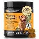 Pet Honesty Allergy Support Salmon Flavored Colostrum & Turmeric Chews, Itchy Skin, Immune & Allergy Relief Supplement for Dogs, 90 count