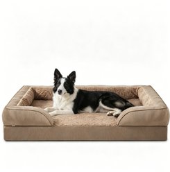 Invenho Waterproof Orthopedic Couch Dog Bed with Washable Removable Cover, Brown, Large