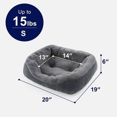 Show full view: Invenho Orthopedic Washable Dog & Cat Bed, Grey, Small slide 7 of 9