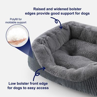 Show full view: Invenho Orthopedic Washable Dog & Cat Bed, Grey, Small slide 3 of 9