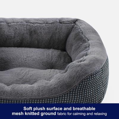 Show full view: Invenho Orthopedic Washable Dog & Cat Bed, Grey, Small slide 2 of 9