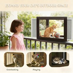 Bencmate Wood Outdoor Cat Window Perch Box, Black slide 2 of 7