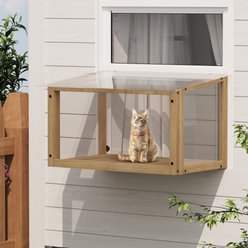 Bencmate Waterproof Glass Outdoor Cat Window Perch, Beige