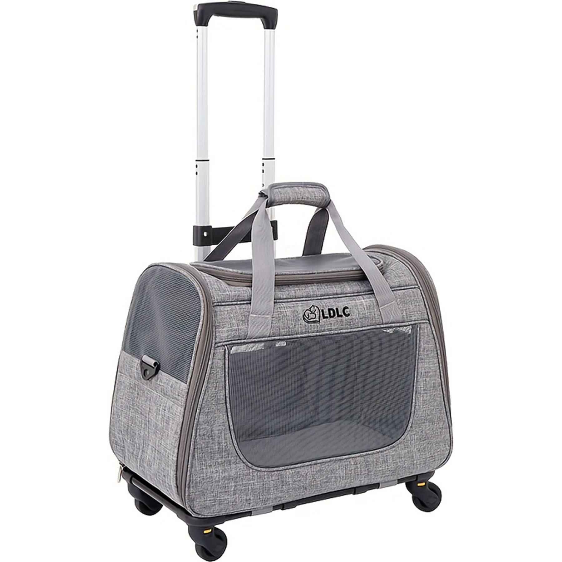 FURDEAR Rolling Airline Approved Bag Cat Airline Travel Kit, 20.47 x 11.02 x 35.43-in, Gray