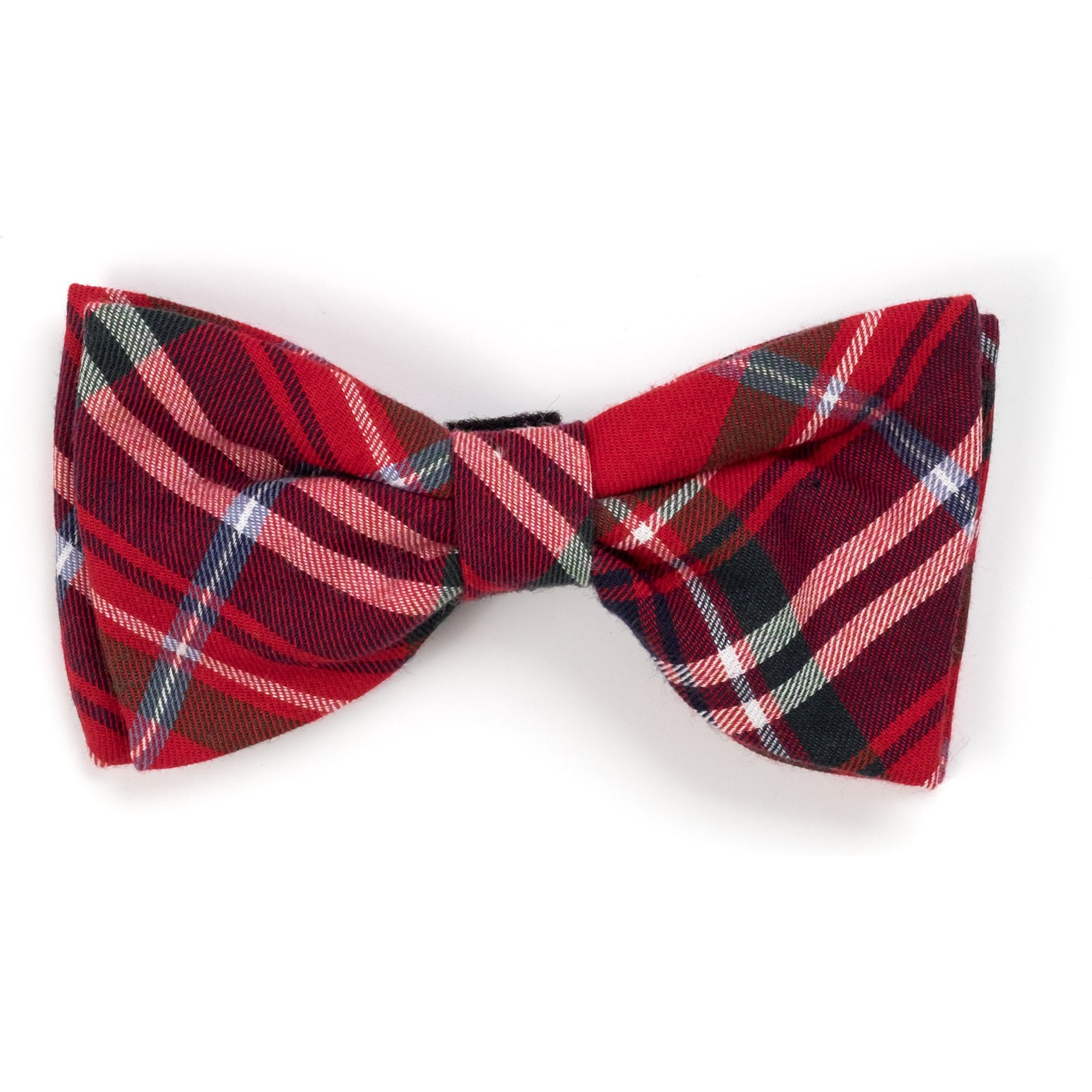 The Worthy Dog Plaid Boy Dog Bow Tie, Red Multicolor, Small