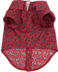 The Worthy Dog Paisley Dog Shirt, Red, Medium slide 2 of 2
