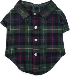 The Worthy Dog MacLeod Tartan Dog Shirt, Black Multicolor, X-Small